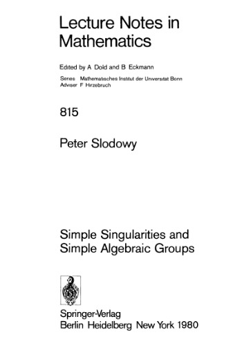 Simple Singularities and Simple Algebraic Groups