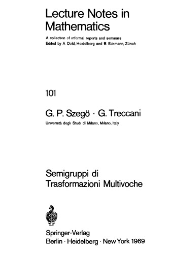 Semigruppi di Trasformazioni Multivoche(it)