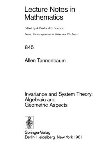 Invariance and System Theory Algebraic and Geometric Aspects