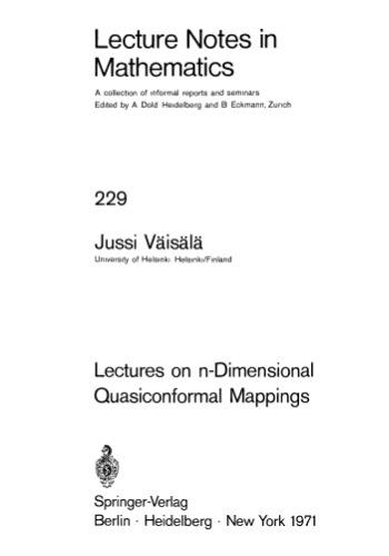 Lectures on n-Dimensional Quasiconformal Mappings