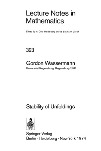 Stability of Unfoldings