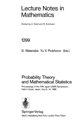 Probability Theory and Mathematical Statistics