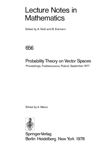 Probability Theory on Vector Spaces