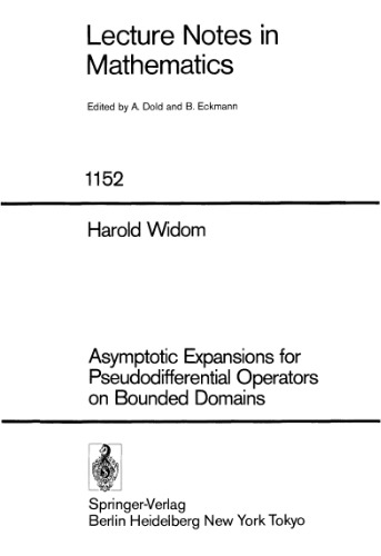 Asymptotic expansions for pseudodifferential operators on bounded domains