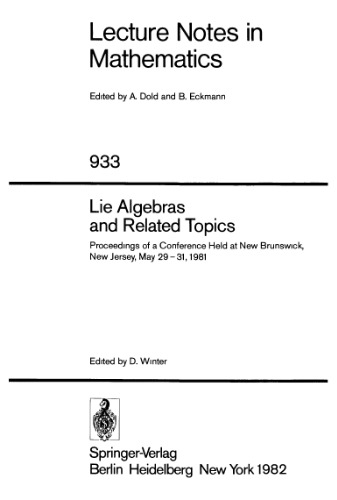 Lie Algebras and Related Topics