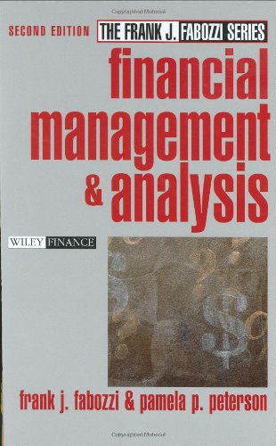 Financial Management and Analysis (Frank J. Fabozzi Series)  