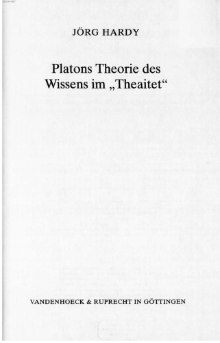 Platons Theorie des Wissens im 