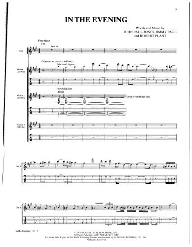 Led Zeppelin -- In Through the Out Door: Authentic Guitar TAB  