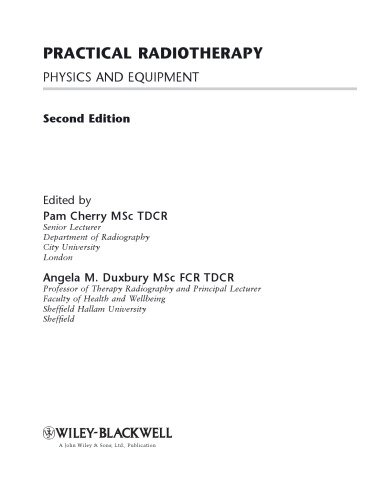 Practical Radiotherapy: Physics and Equipment  