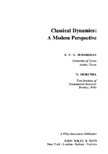 Classical dynamics: a modern perspective