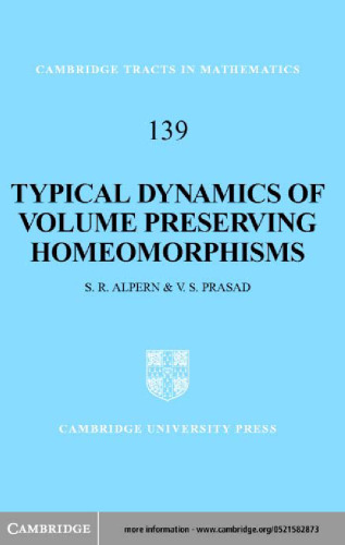 Typical dynamics of volume preserving homeomorphisms