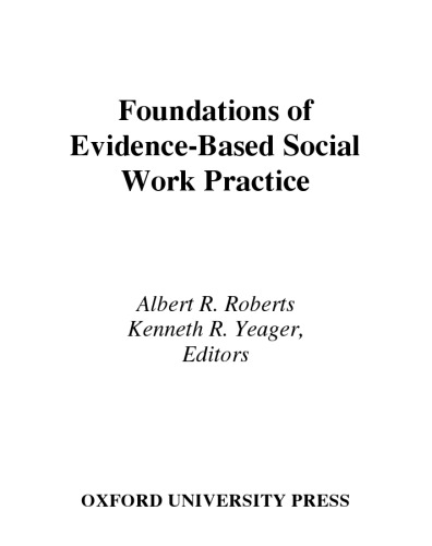 Foundations of evidence-based social work practice