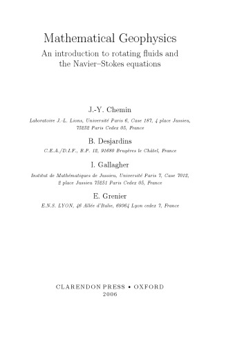 Mathematical geophysics