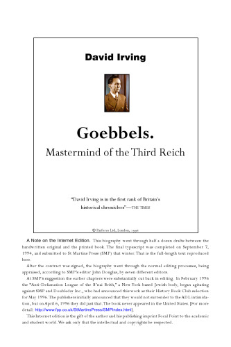 Goebbels: Mastermind of the Third Reich