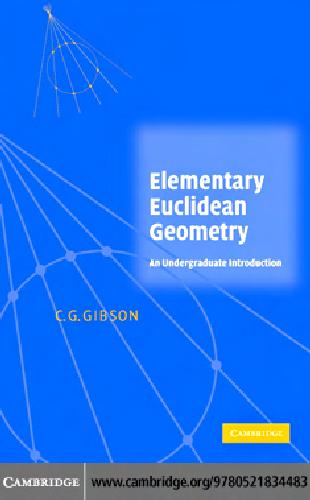 Elementary Euclidean geometry. An introduction