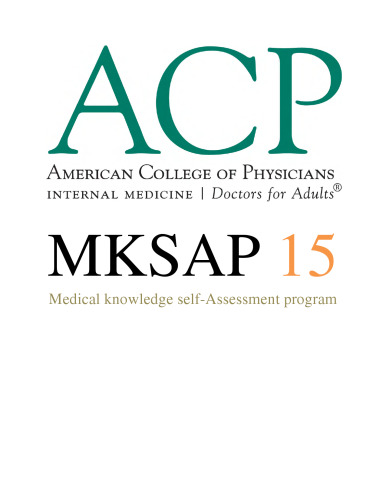 MKSAP 15: Medical Knowledge Self-Assessment Program (Companion Book)  