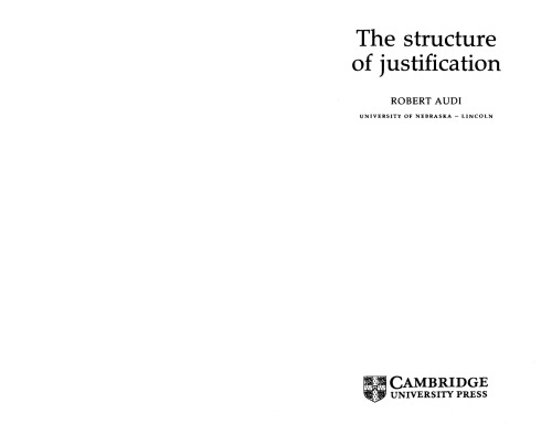 The Structure of Justification  