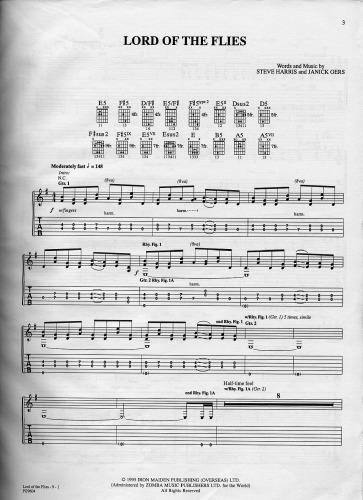 Iron Maiden - The X Factor (Guitar Tab and Score)  