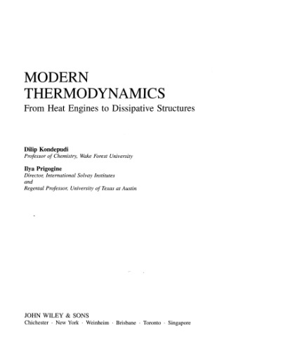 Modern thermodynamics