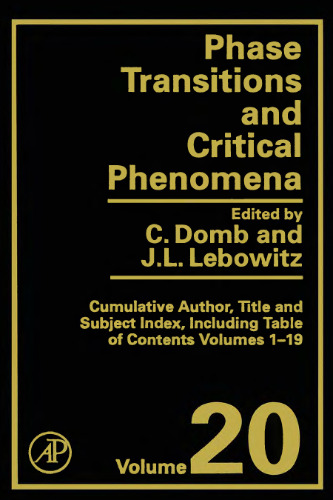 Cumulative Author, Title and Subject Index Including Table of Contents, Volumes 1–19