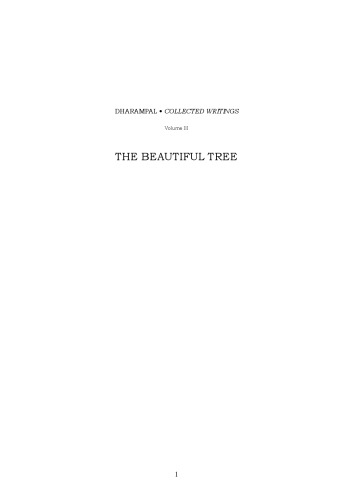 THE BEAUTIFUL TREE: Indigenous Indian Education in the Eighteenth Century  