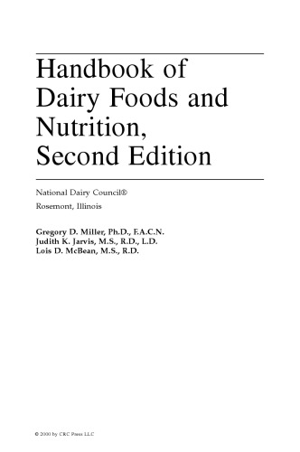 Handbook of dairy foods and nutrition, Second Edition  