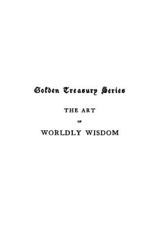 The Art of Worldly Wisdom  