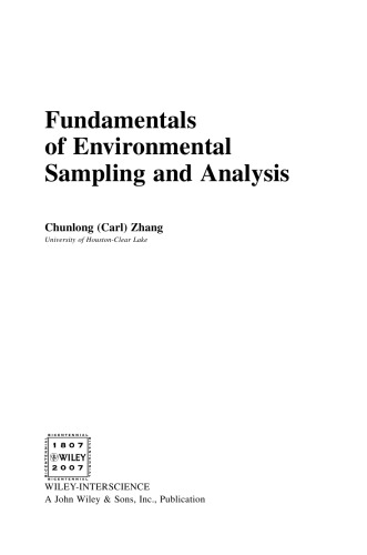 Fundamentals of environmental sampling and analysis  