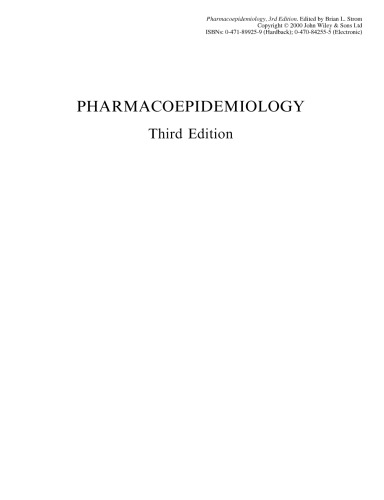 Pharmacoepidemiology  