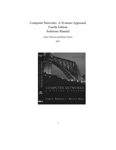 Computer Networks: A Systems Approach Fourth Edition Solutions Manual  