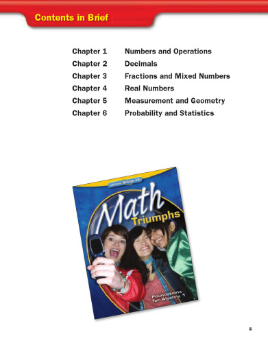 Math Triumphs Foundations for Algebra 1 Teacher Edition Glencoe McGraw-Hill 2010  