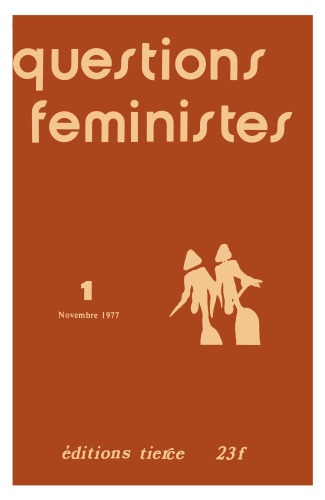 Questions féministes, n°1, novembre 1977  issue 1