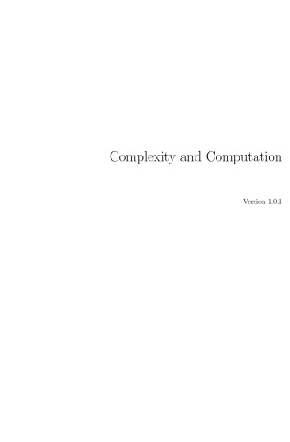 Complexity and Computation