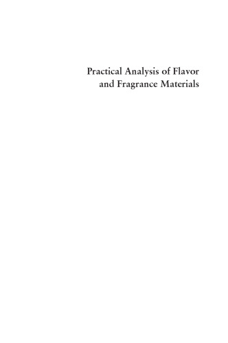 Practical Analysis of Flavor and Fragrance Materials  