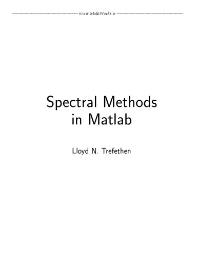 Spectral Methods in MATLAB (Software, Environments, Tools)  