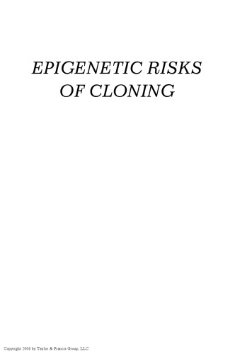 Epigenetic risks of cloning  