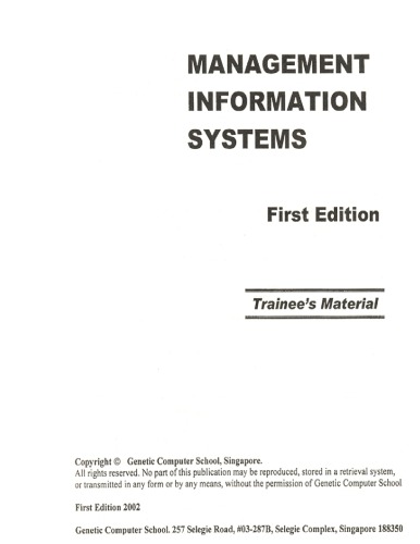 Management Information Systems  