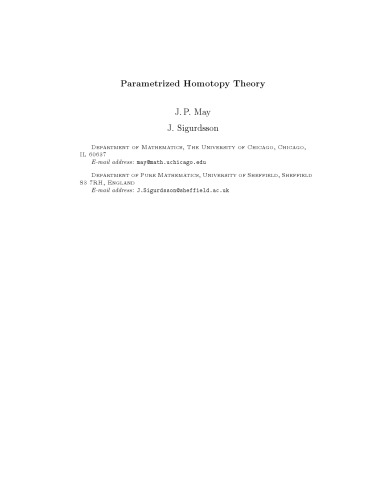 Parametrized homotopy theory (draft)  