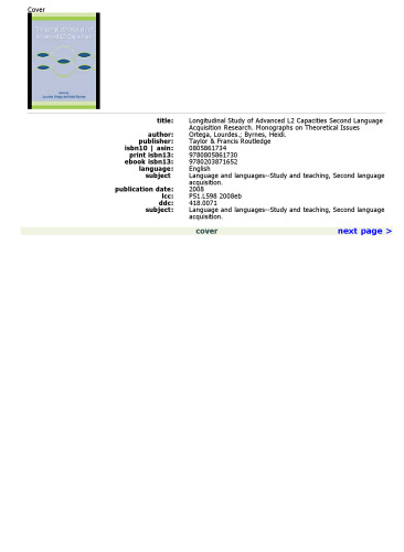 The Longitudinal Study of Advanced L2 Capacities  