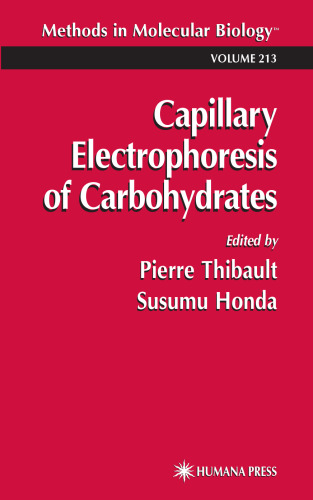 Capillary Electrophoresis of Carbohydrates (Methods in Molecular Biology Vol 213)  