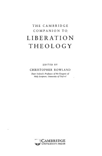 The Cambridge Companion to Liberation Theology (Cambridge Companions to Religion)  