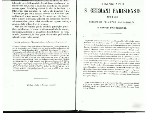 Translatio S. Germani Parisiensis anno 846 secundum primævam narrationem volume 2