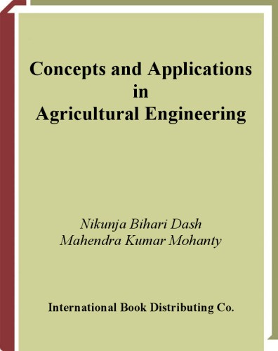 Concepts And Applications In Agricultural Engineering Textbook Student Edition  