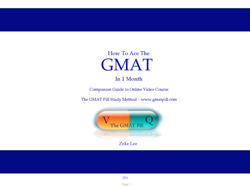 How to Ace the GMAT in 1 month  