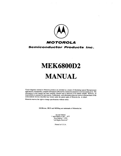 MEK 6800D2 Manual  