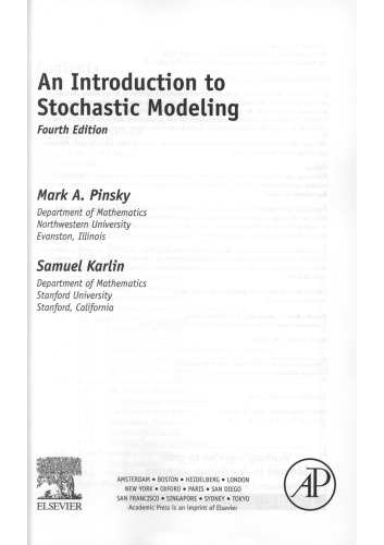 An Introduction to Stochastic Modeling, Fourth Edition  