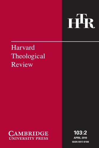 Harvard Theological Review 2010-02  