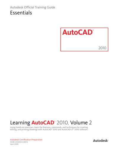 Learning AutoCAD® 2010, Volume 2  