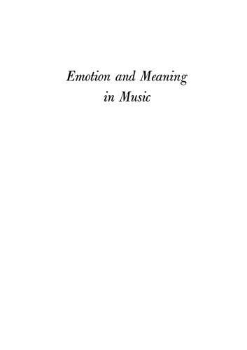 Emotion and Meaning in Music (Phoenix Books)  