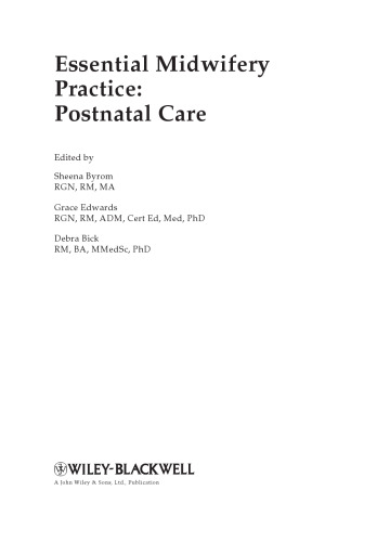 Essential Midwifery Practice: Postnatal Care  